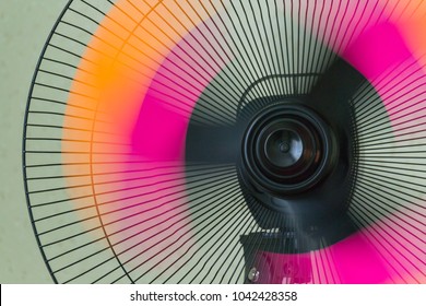 The fan of the stand. Copper retro fan. Vintage electric fan. Metal fan. Pedestal. Cooling fans - Powered by Shutterstock