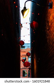 Fan Tan Alley, Chinatown In Vancouver Island, Victoria, BC, Canada