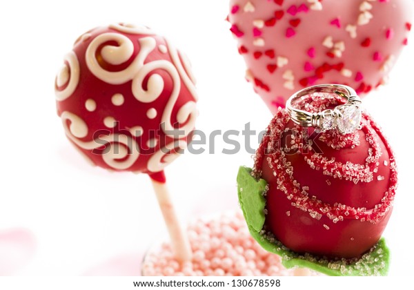 Fancy Cake Pops Decorated Valentines Day Stock Photo Edit Now