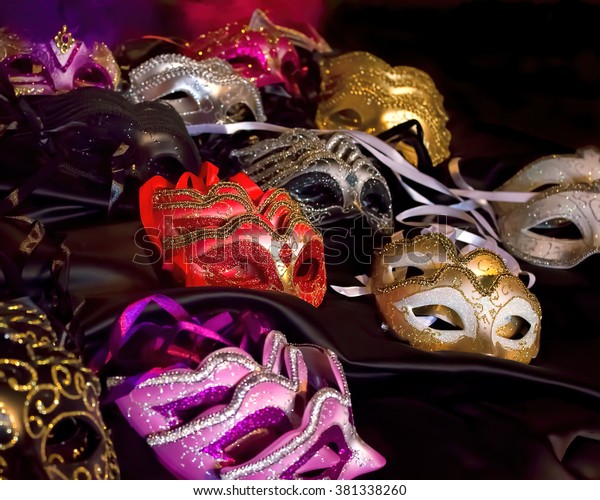 Fancy Dress Costume Party Masks Masquerade Stock Photo Edit Now