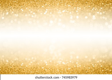 Fancy gold glitter sparkle confetti background for golden happy birthday party invite, 50th wedding anniversary banner, sequin glitz border, Christmas ad or New Year’s Eve champagne color white space - Shutterstock ID 745983979
