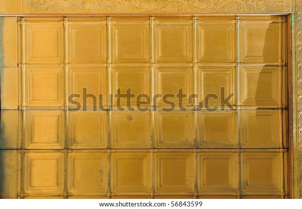 Fancy Gold Leaf Garage Door New Stock Photo Edit Now 56843599