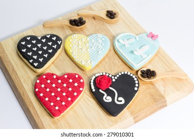 Fancy Lovely Heart Cookies With Royal Icing