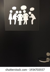 Fancy Multi Gender Toilet Sign