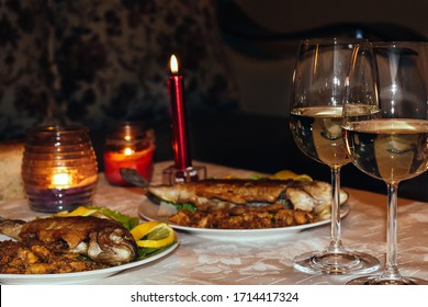 Fancy Romantic Dinner And Wine , Stay At Home During Quarantine