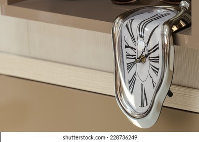 Fancy stylish clock an a shelf