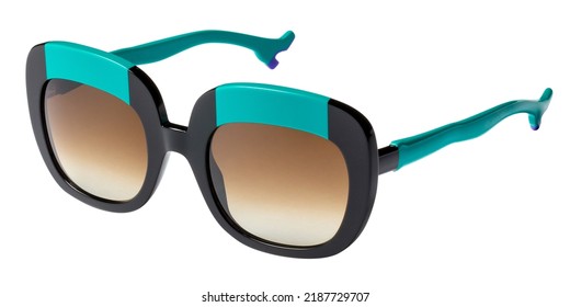 Fancy Stylish Fashion Sunglasses, Isolated On White Background