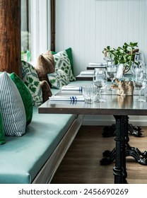 A fancy table set up.