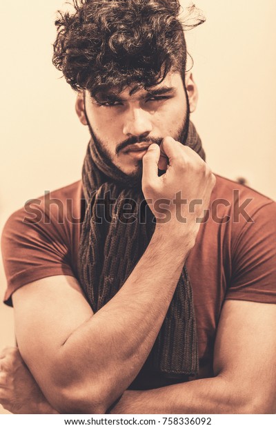 Fancy Trendy South European Looking Male Stock Photo Edit