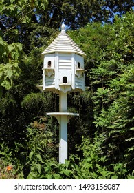 Fancy wooden dovecot free-standing garden decoration to house pigeons or doves