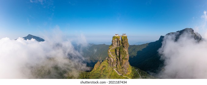 The Fanjingshan Or Mount Fanjing, Located In Tongren, Guizhou Province, Is The Highest Peak Of The Wuling Mountains In Southwestern China. Fanjingshan Is A Sacred Mountain In Chinese Buddhism.