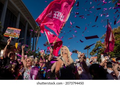 Fans Celebrate Following A Court Decision Ending Britney Spears’ Conservatorship Outside The Stanley Mosk Courthouse In Los Angeles, Friday, Nov. 12, 2021. 