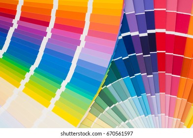 Fans Color Palette Guides Acrylic Paint Stock Photo 670561597 ...