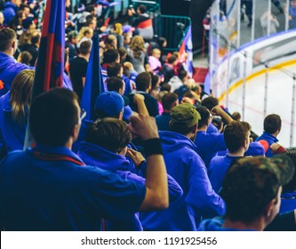 Fans On The Hockey Match