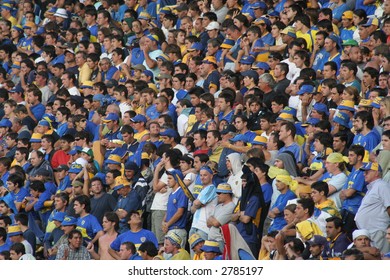 Fans Supporting Their Football Team - Boca Juniors At Buenos Aires, Argentina