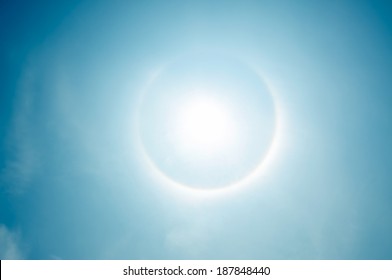 Fantastic Beautiful Sun Halo Phenomenon