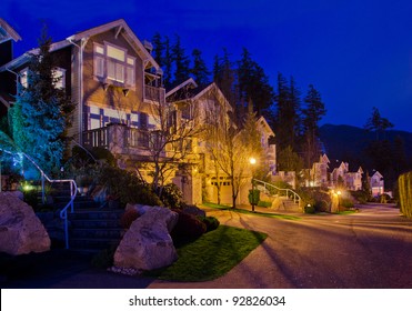 Fantastic Glow Luxury Neighborhood At Night