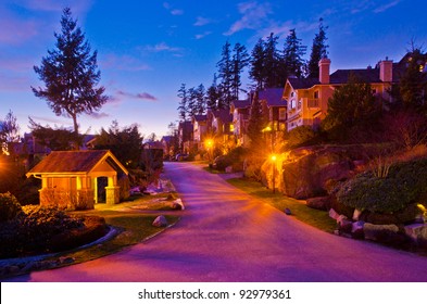 Fantastic Glow Luxury Neighborhood At Night