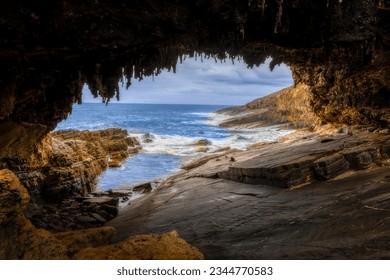 Fantastic Landscape through sea cave  - Powered by Shutterstock