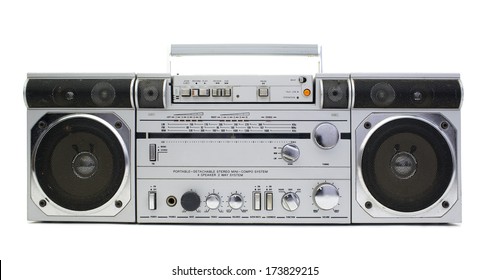 a fantastic looking retro ghetto blaster radio