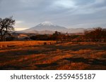 A fantastic scene of the magic hour before dawn. A background material of a beautiful natural phenomenon.