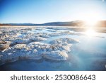 Fantastic Scenic landscapes of Northern Argentina. Beautiful inspiring natural landscapes. Laguna Verde in Salar Antofalla.