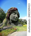 Fantastic sculptures made of flowers in summer at Mosaiculture in Québec