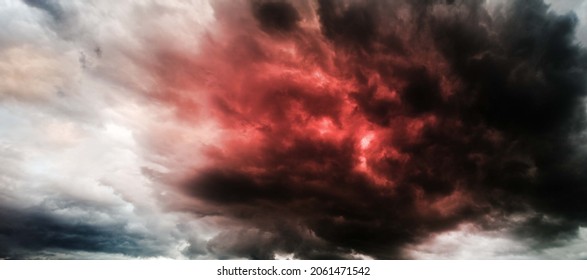 Fantastic sky presages apocalypse dramatic Fantastic sky presages apocalypse - Shutterstock ID 2061471542