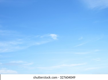 Fantastic Soft White Clouds Against Blue Sky