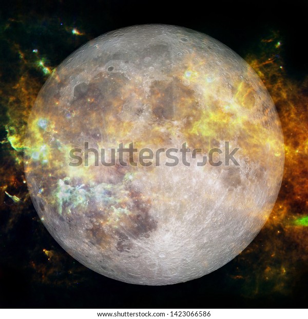 Fantastic view\
of moon. Solar system. Billions of galaxies in the universe.\
Elements of this image furnished by\
NASA