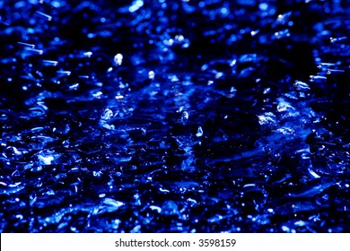 Fantastical water background. Drops, waves, splashes.