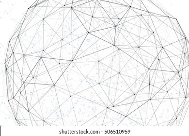 Fantasy abstract technology and engineering background with original organic motion