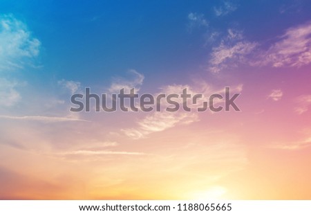 fantasy artistic cloud sky with pastel color filter, nature abstract background