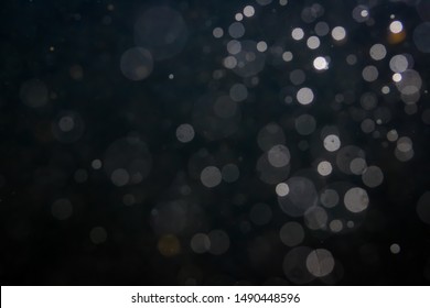 Fantasy Bokeh Sparkle From Light On Black Background