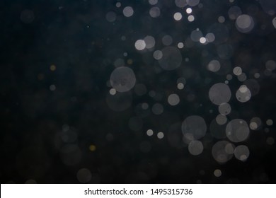 Fantasy Bokeh Sparkle From Light On Black Background