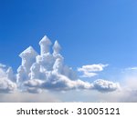 fantasy castle in clouds