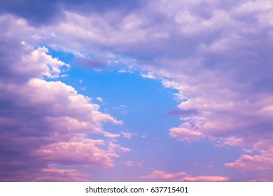 Fantasy Cloudsblue Purple Color On Sky Stock Photo 637715401 | Shutterstock