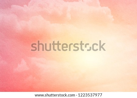 fantasy cloudy sky with pastel gradient color and grunge textrue , nature abstract background