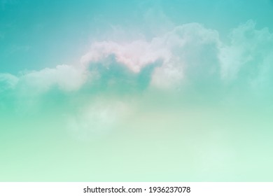 fantasy  fluffy cloudy sky and pastel gradient color  nature abstract background