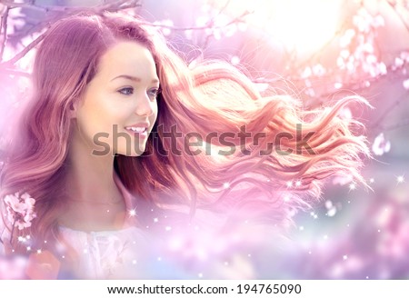 Similar – Image, Stock Photo Beautiful hair Princess