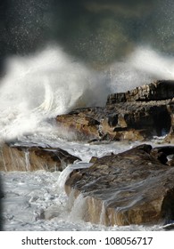 Fantasy Landscape In The Ocean