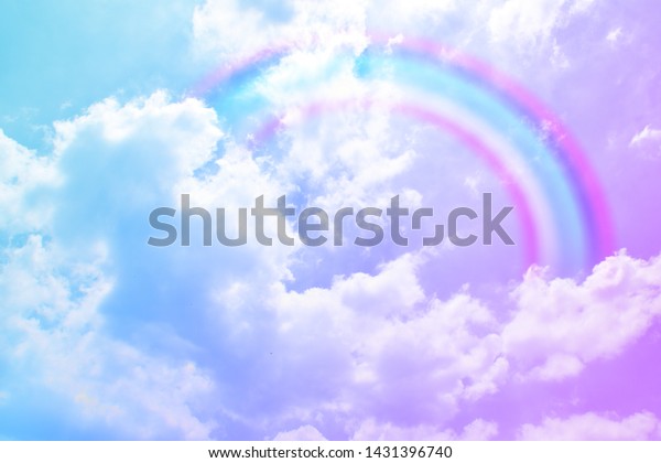 Fantasy Over Rainbow On Sky Abstract Stock Photo (Edit Now) 1431396740