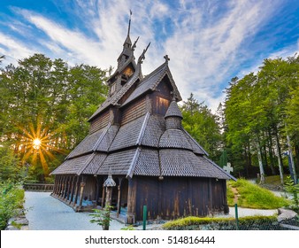 Fantoft Stave Church. HDR.  - Shutterstock ID 514816444