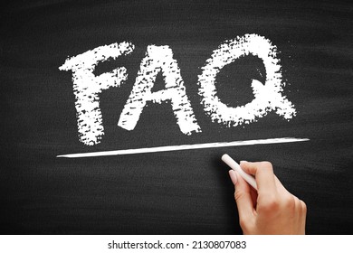 FAQ - Frequently Asked Questions Acronym, Business Concept On Blackboard
