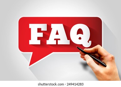 FAQ, question and answer message bubble, business concept