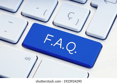 FAQ Word On Blue Computer Keyboard Key