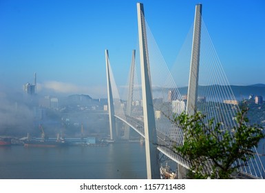 
Far East Of Russia, The City Of Vladivostok. Port, Sea, Ships, Islands, Bridges.