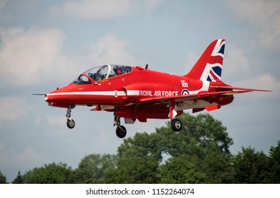 FAR Fairford, UK - July 14th 2018: RAF Red Arrows