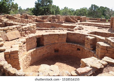 Far View Sites Masonry And Kiva, Mesa Verde National Park In Colorado