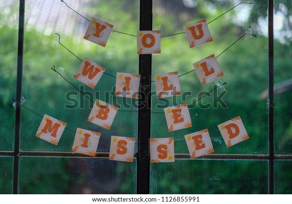 Farewell Party Decorations Stock Photo Edit Now 1126855991